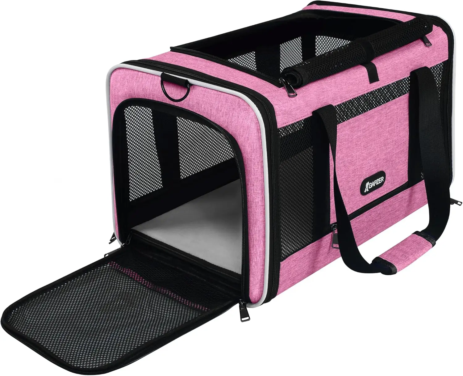 

Cat Carrier 18x11x11, Airline Approved, Soft Travel Bag for Cats & Small Dogs Up to 20 lbs, Pink Mesh Cage