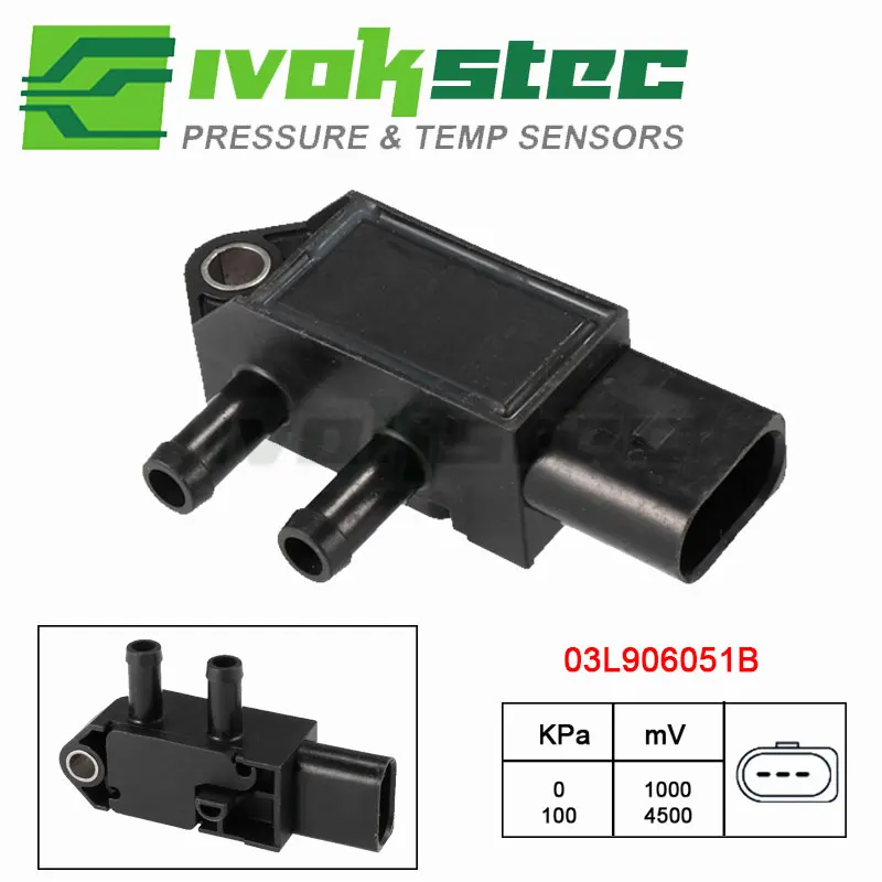 Difference Intake Air Pressure Sensor For VW Golf 6/7 Passat B8 Tiguan 2.0 TDI Audi A4 A5 Q2 Q3 2003-2026 03L906051B 03L906051D