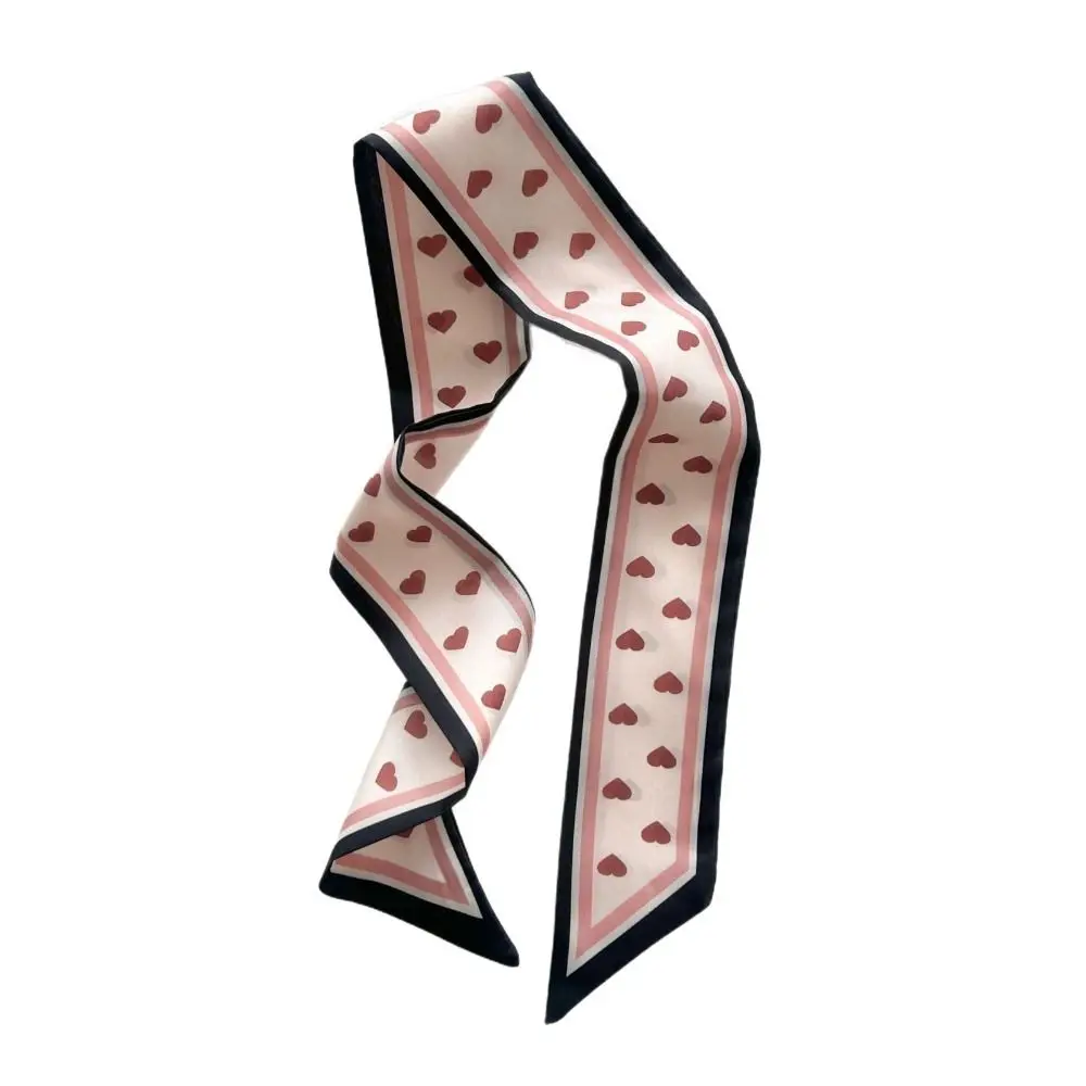 Decorative Binding Printing Twill Ribbon Skinny Silk Long Ribbons Decorative Ribbon Luxury Design Silk Scarf Hair Accessories view 3