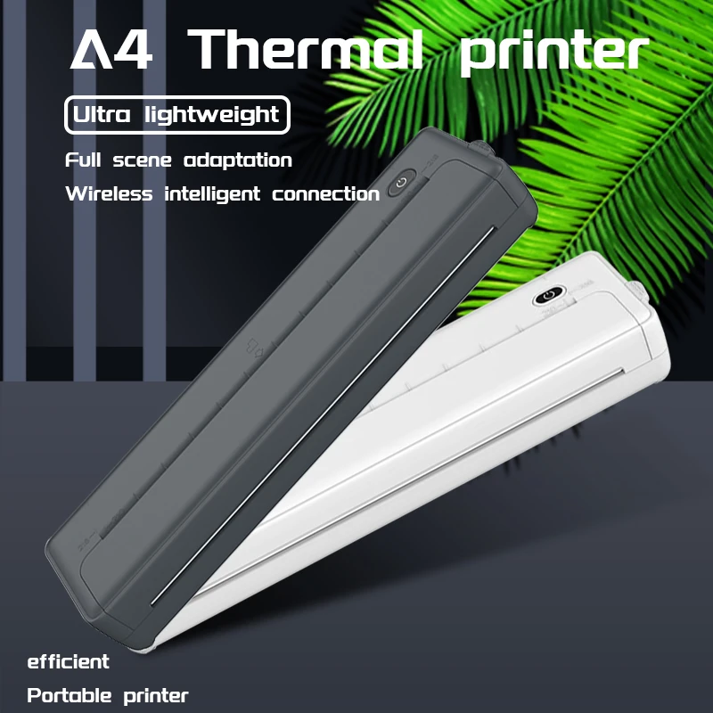 A4 portable thermal printer supports Android/Apple/Windows A4 thermal paper wireless inkless printing machine for mobile office
