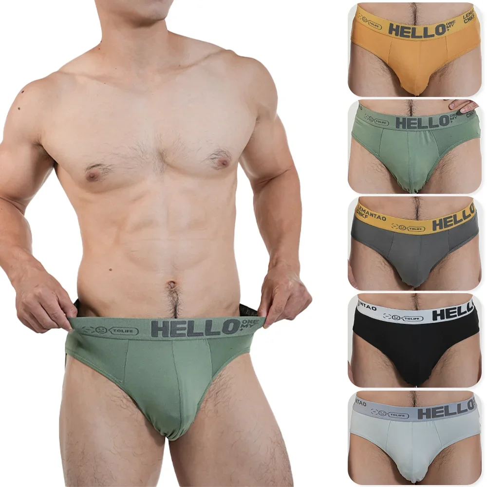 

2Pcs L-5XL Mens Letter Briefs Plus Size Men Underwear Student Fashion Panties Breathable Male Elastic Underpants Gifts for Man