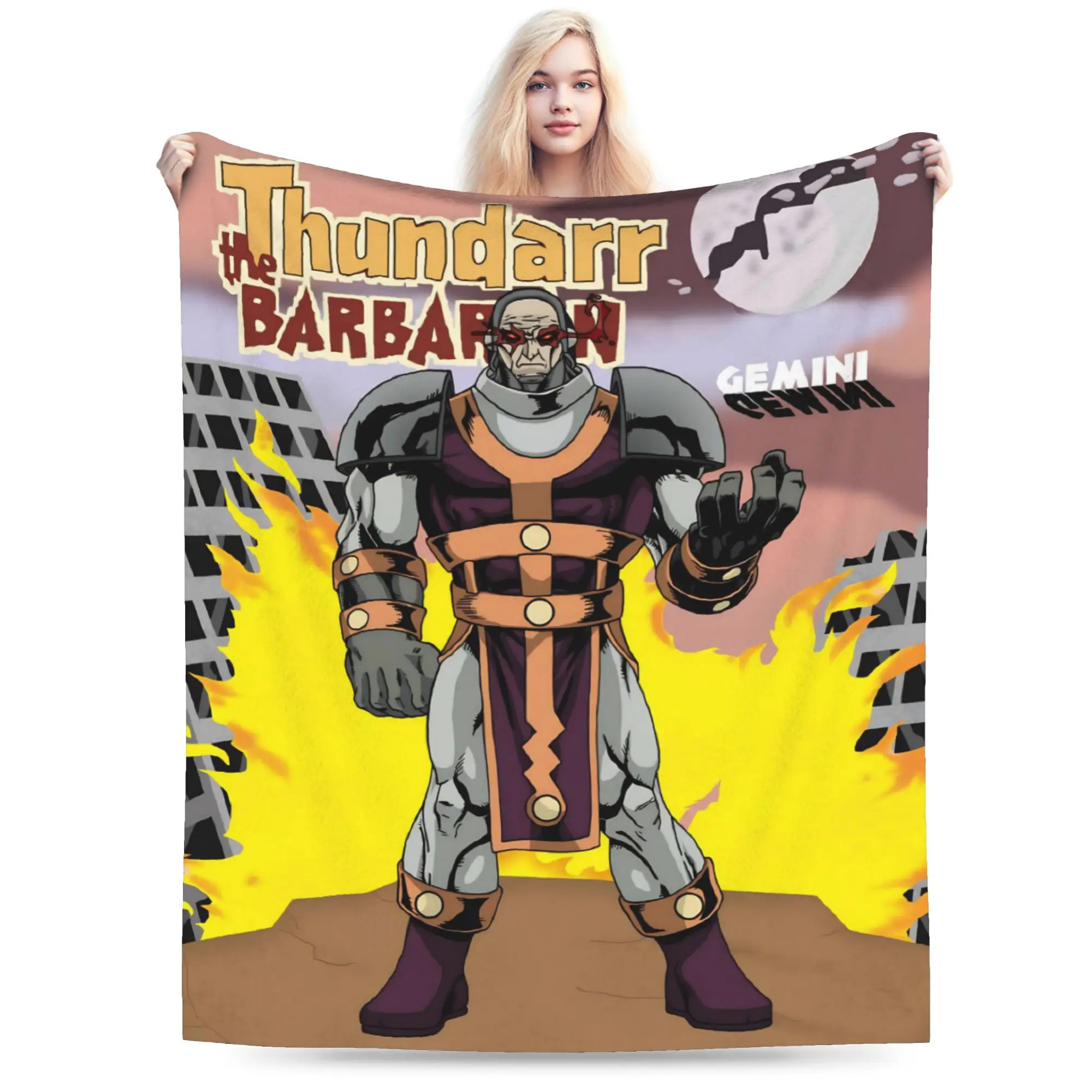 Thundarr The Barbarian Throw Blanket for Couch  Soft Cozy Plush Blanket 50x60 Inches Multiple Sizes Bedspread for All Seasons