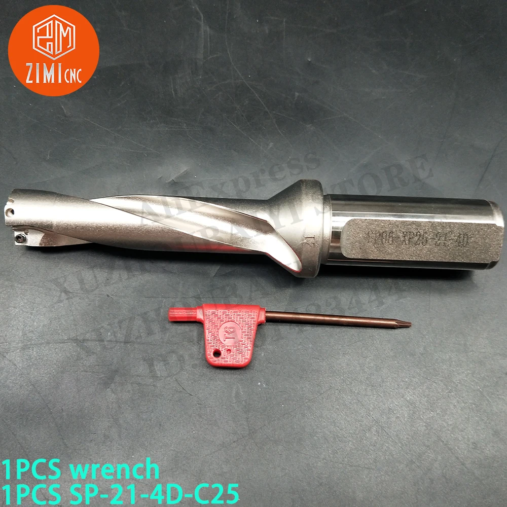 SP-21-4D-C25 U drill indexable drill  21mm mechanical CNC tools C25-4D For SPMG060204 Carbide inserts metal lathe cutting tools