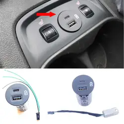 original For Ford Focus ESCAPE SE SUV Type-C+USB Dual Media HUB Box Module USB charger OEM:LU5T-19J211-AA