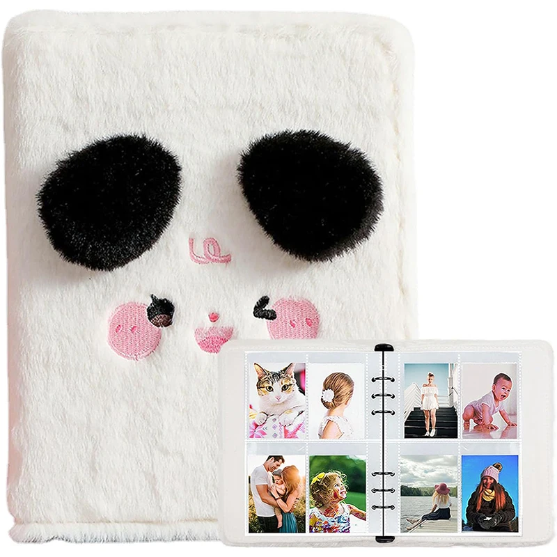 A5 Binder Photocard Holder Cute Plush Photo Album Kpop Idol Photocards Collect Book Student School Stationery Picture Albums