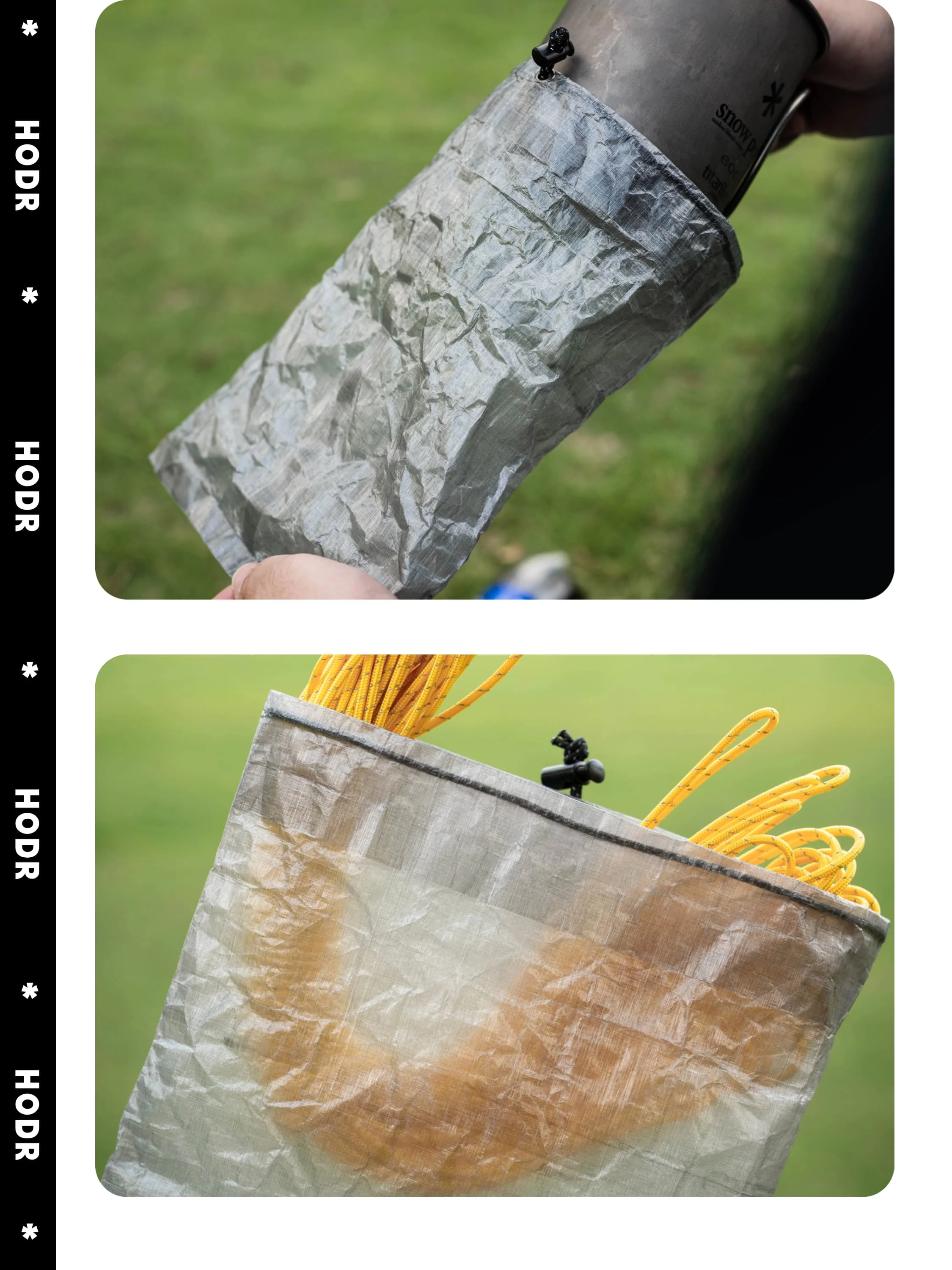 [HODRGEAR] STASHLITE Dyneema Flache Tasche Ultraleichte Wasserdichte Organizer-Tasche DCF Aufbewahrungssack für Camping-, Wander- und Rucksackausrüstung – Detail 9