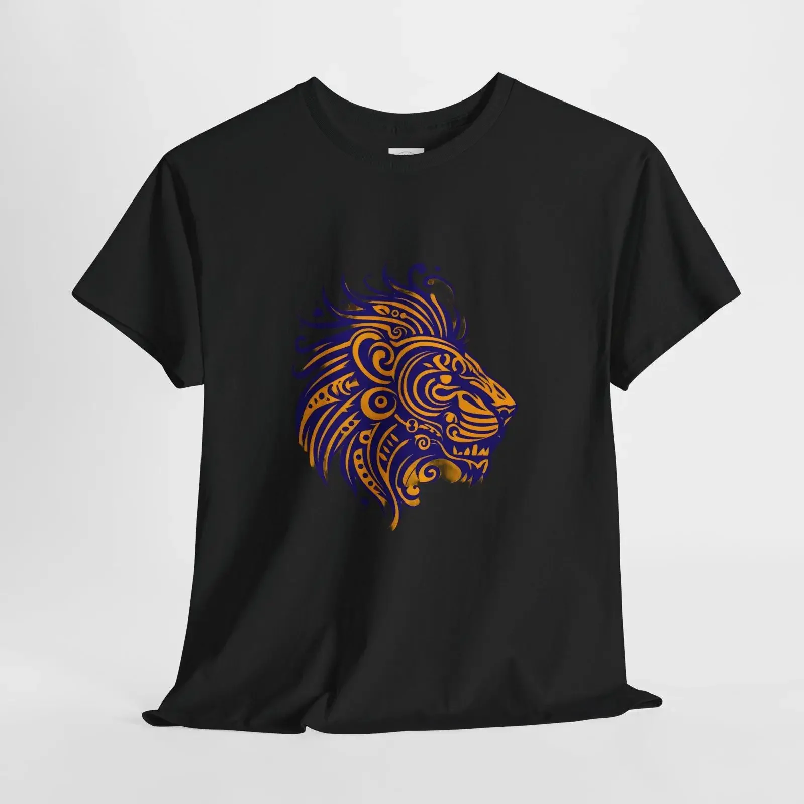 Tribal Lion Heavy Cotton T Shirt vintage Washed Breathable Stretched Unisex homme Comfortable Stylish fashion Slightly