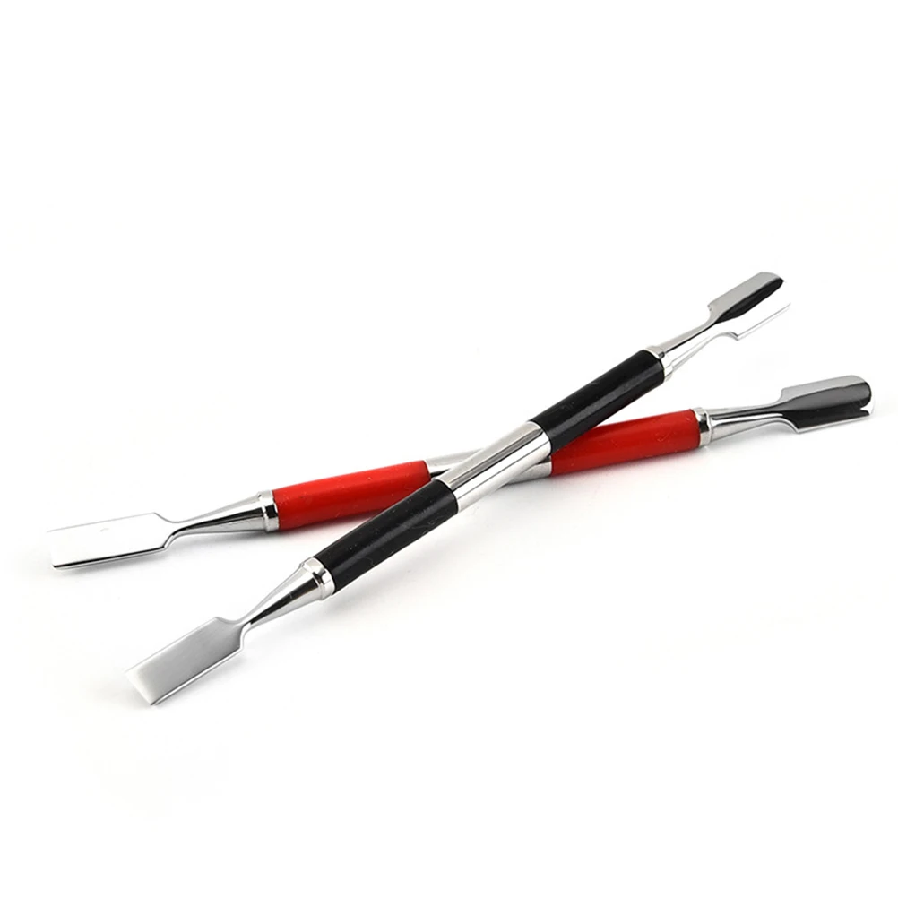 

Dead Skin Pusher Cuticle Remover Nail Tool Anti Slip Handle Black for Manicure Pedicure Stainless Steel Durable Everyday Use