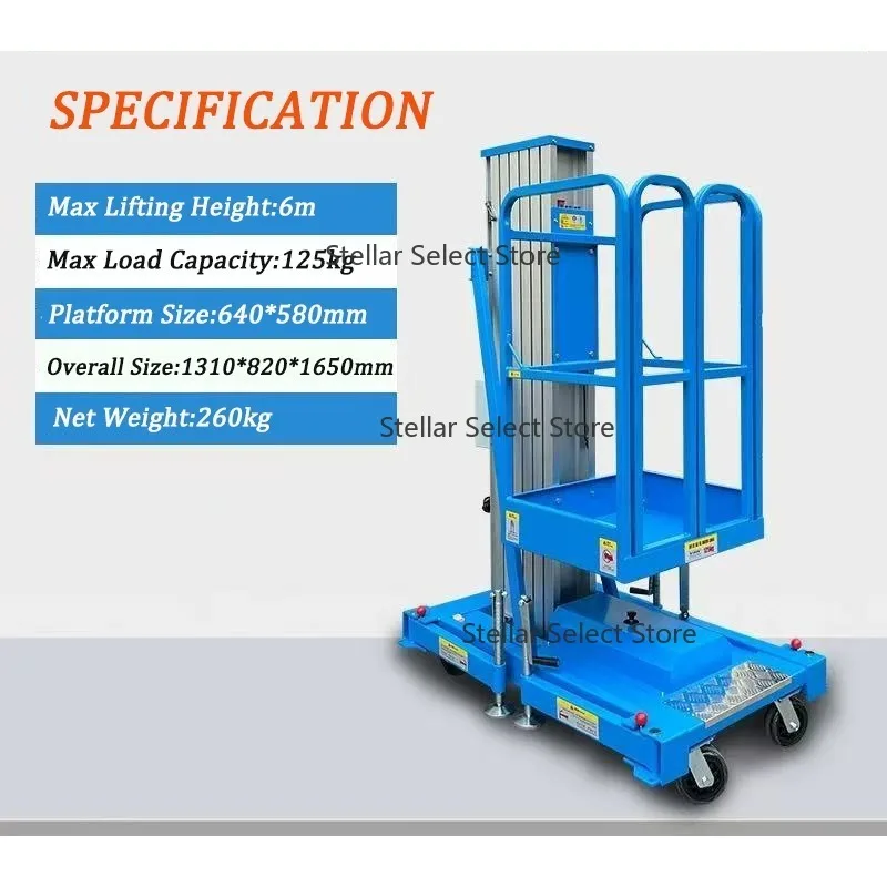 Lifting platform aluminum alloy electric hydraulic lift automatic small mobile aerial work lift