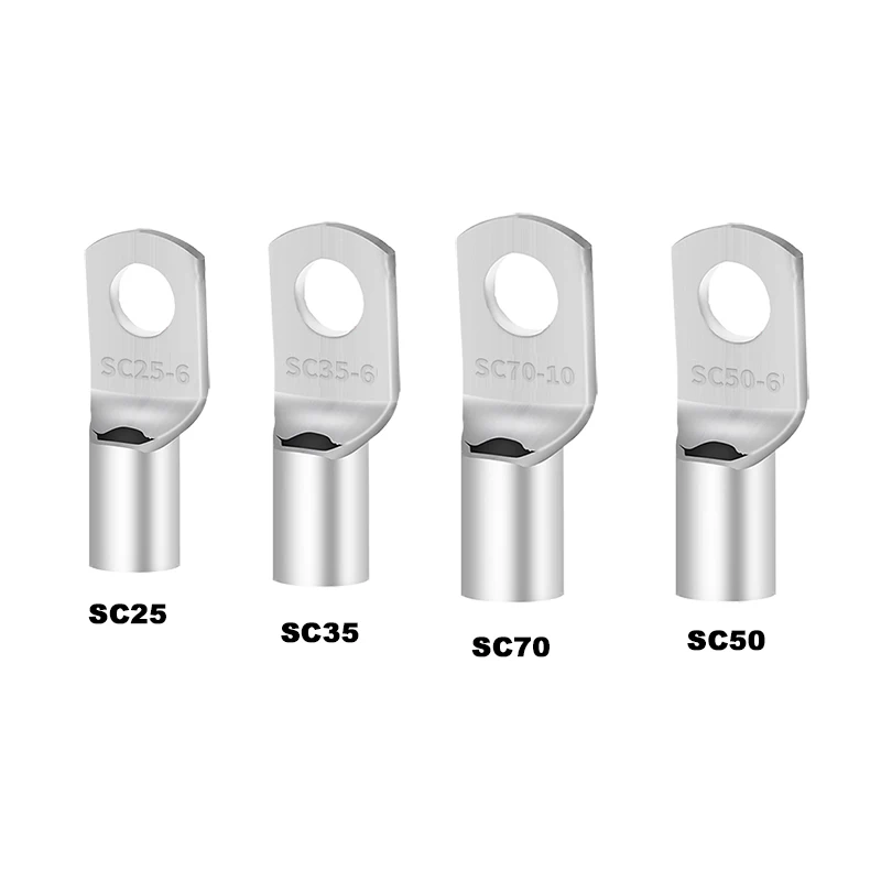 Analyste de connecteur de fil, cosses de sertissage à vis, joint de câble en métal plaqué 18, borne à anneau en cuivre, M6, M8, M10, M12, SC25, SC35, SC50, SC70