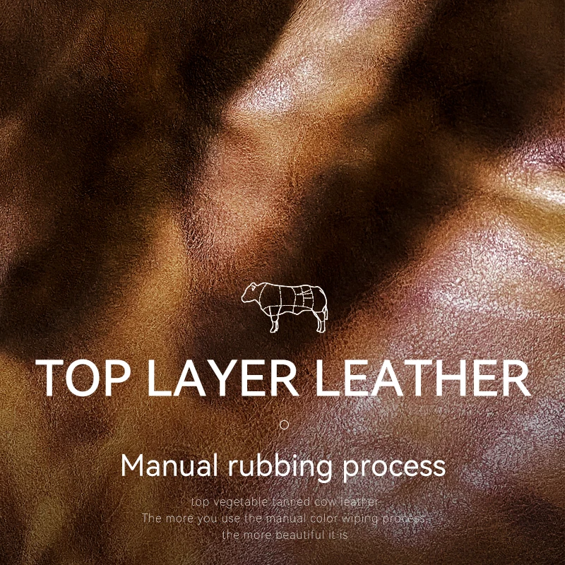 Handmade Genuine Leather Card Wallet For Men Vintage Cow Leather Card Holder Soft Pouch Coin Purse Portable Storage Money Beg