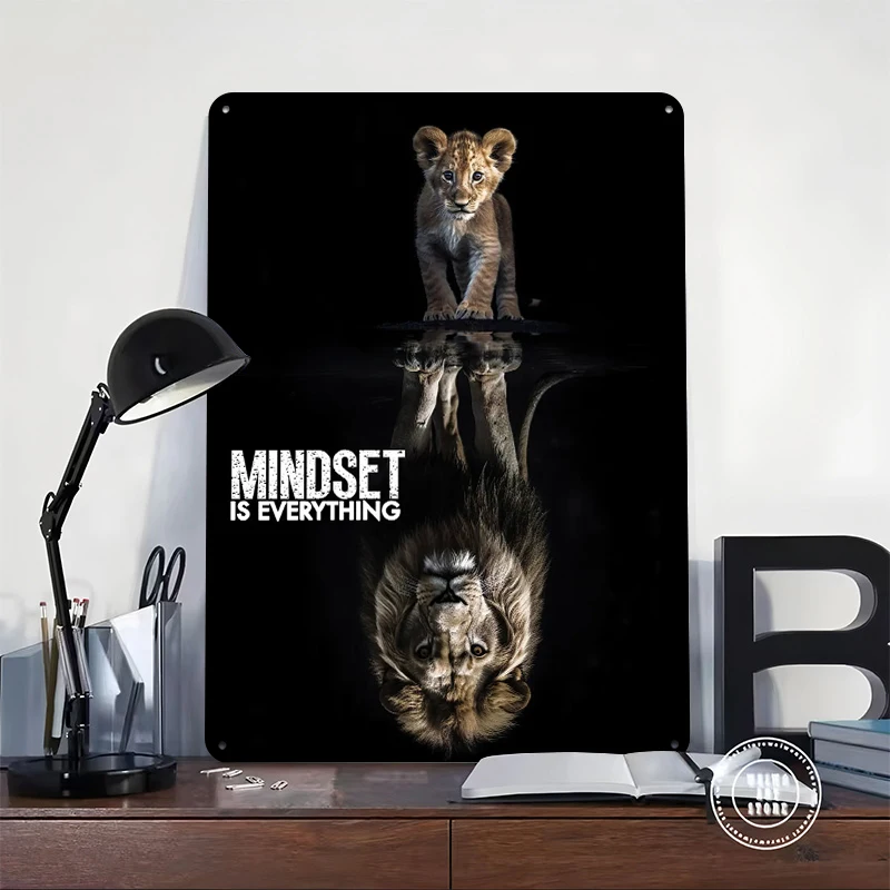 Mindset Tin Poster Customized Wall Art Retro Vintage Metal Signs for Fans Room Bathroom Decor Modern Home Decoration Ornaments