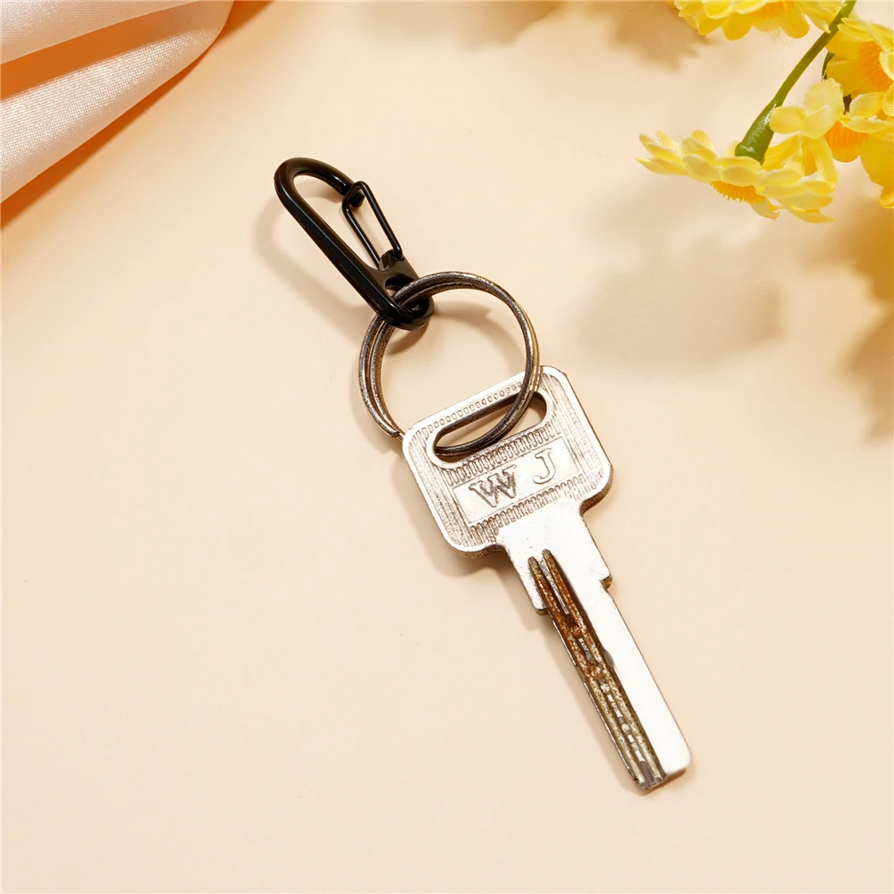 5/10pcs Lobster Clasp Buckle Keychain Carabiners Outdoor Camping Buckles 13x34mm Alloy Spring Snap Hooks Keychains Tool Clips
