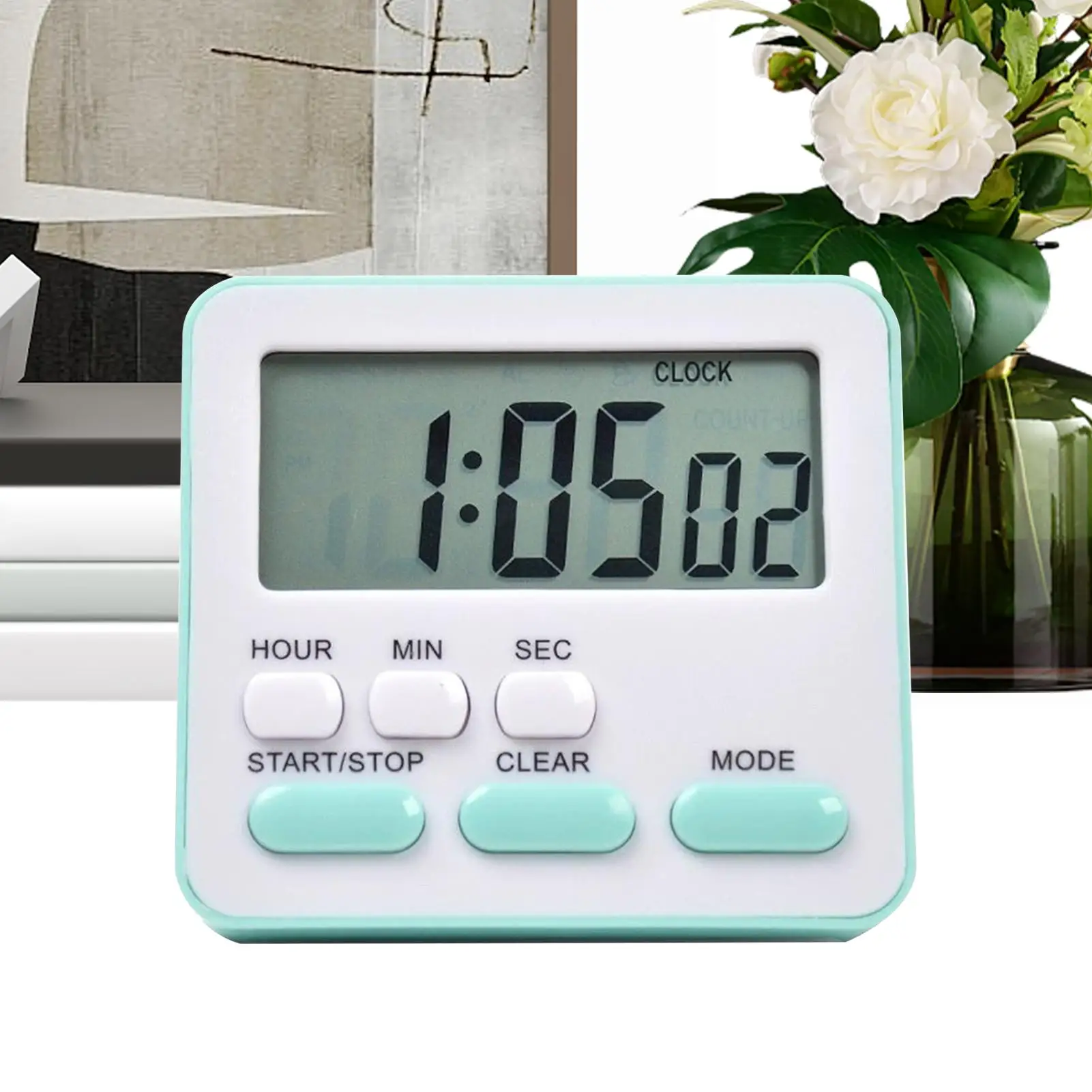 Silent Timer Small Digital Clocks Student Bedroom Study Timer Alarm for Kids Adults Boys Girls Classroom Grilling Baking Meeting