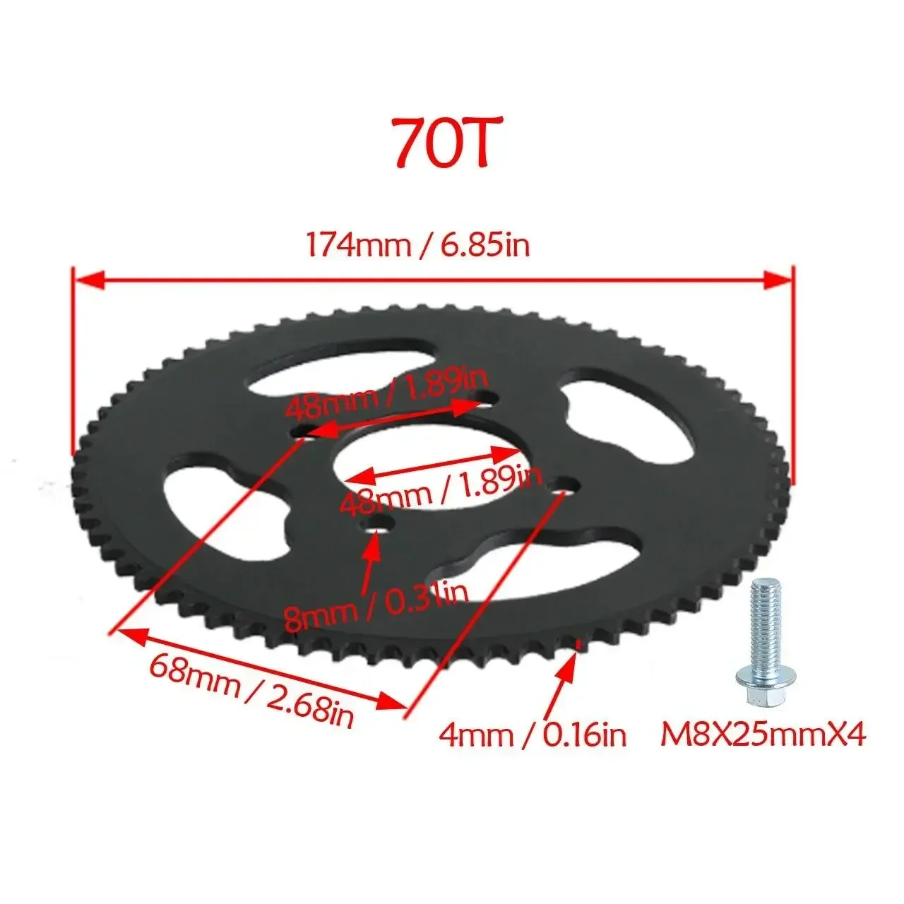 TDPRO 219 Chain Rear Sprocket or Reinforced 219H Kart Driven Chain 112 Links  For  Dirt Go Kart Racing Kart  Drift Trike