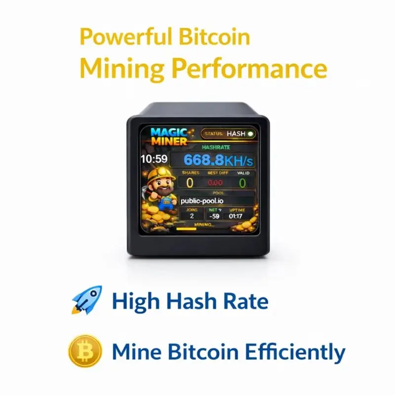 Smart For Cryp Mining Machine For Mini Bitcoin Miner Monitor Display Real Time Hashrate Wifi Plug& Play