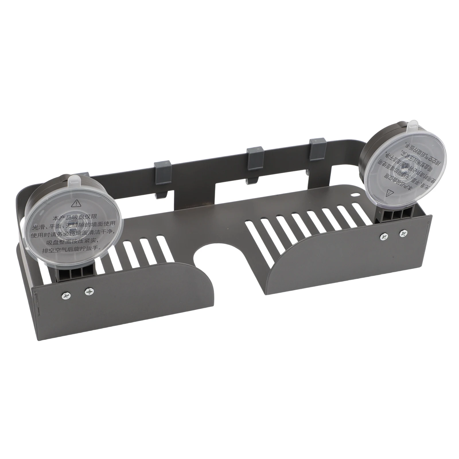 No Drill Shower Shelf Organizer with Strong Suction Cups Aviation Aluminum Bathroom Storage Rack for Wet Environments