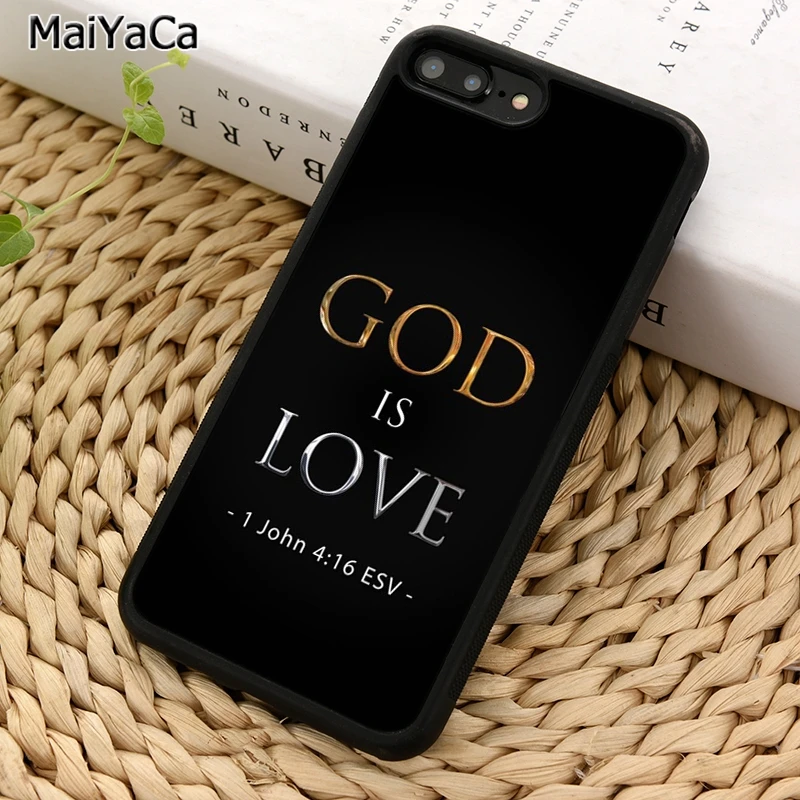 Christian Jesus Bible Verse god is love Phone Case For iPhone 17 Air 16 15 14 plus 11 12 13 Pro  Max coque Cover Shell