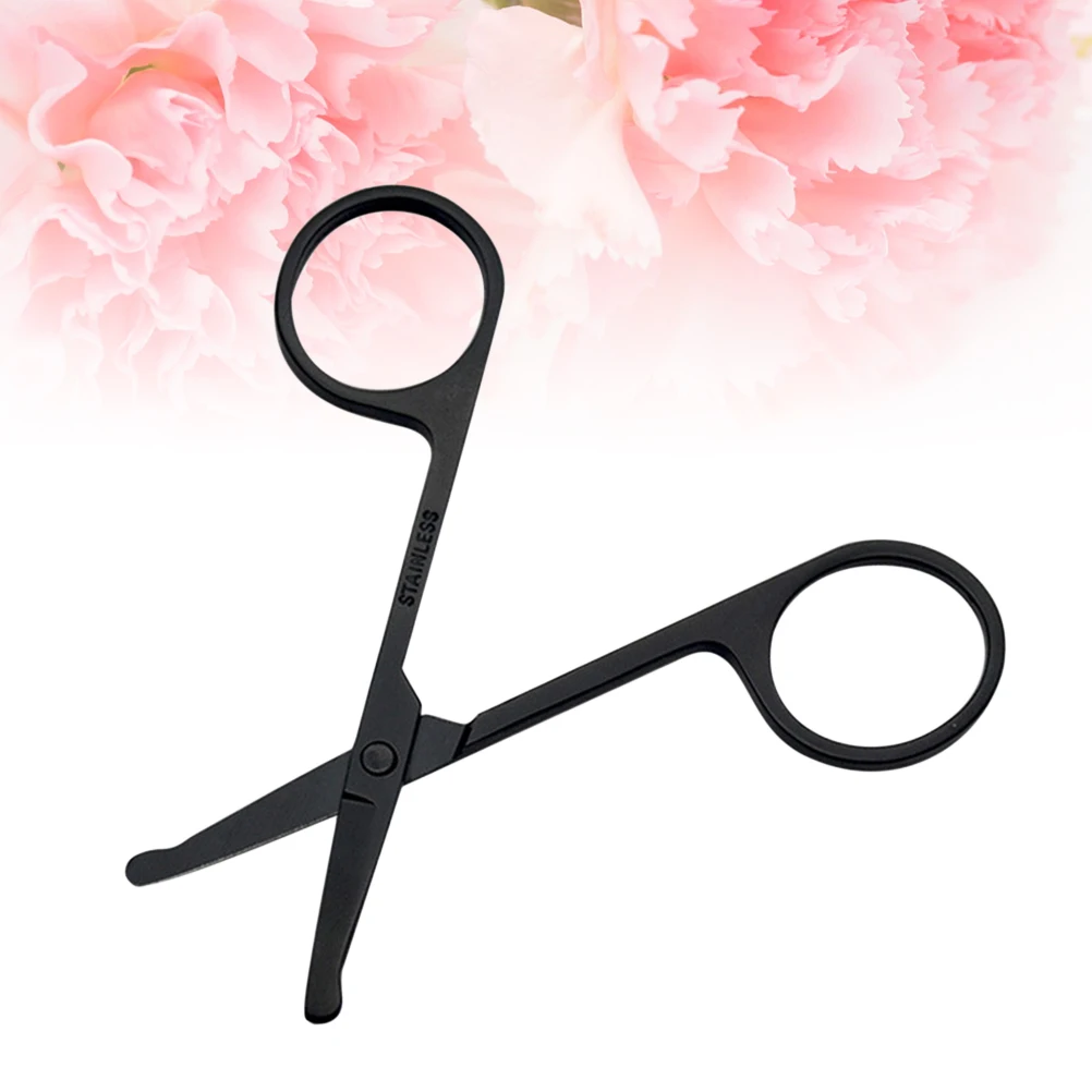 1 قطعة Vibrissa الأنف مقص عر الفولاذ المقاوم للصدأ السلامة شفرة دقيقة مدورة تلميح الأنف الشعر المتقلب الحاجب الاستمالة #3