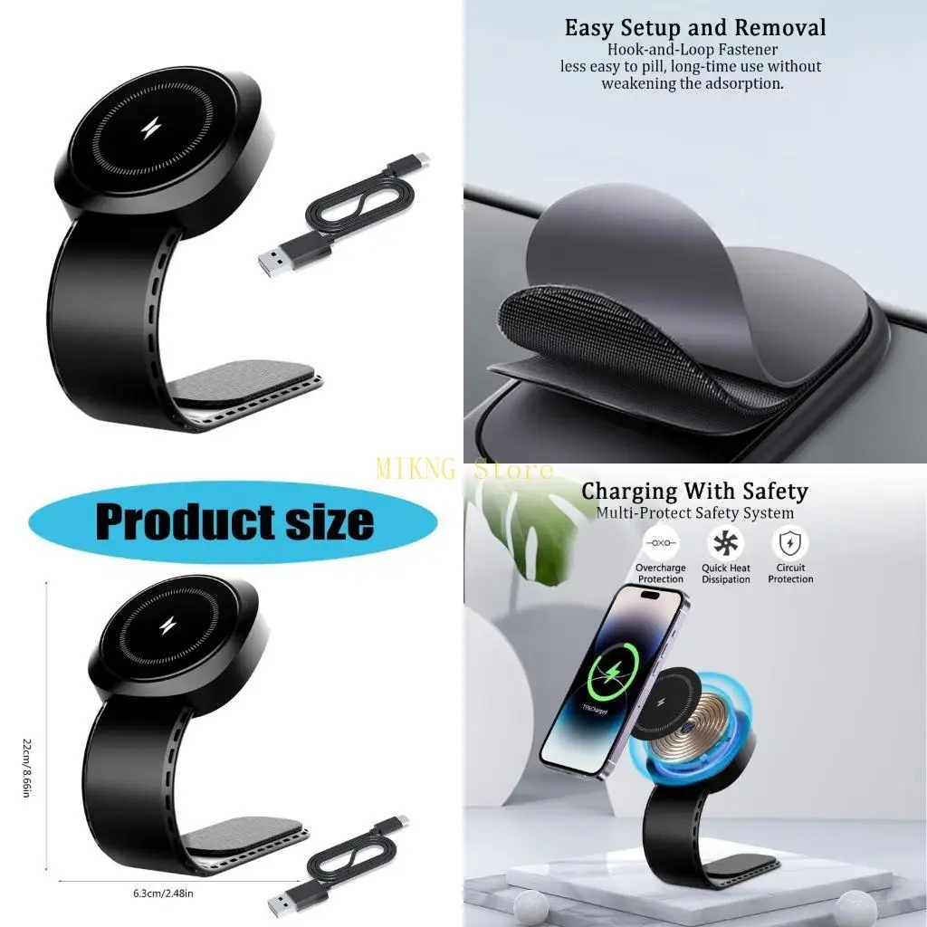 

Car Dashboard Mount Phone Holder Charging Stand for 15 Stand best sale