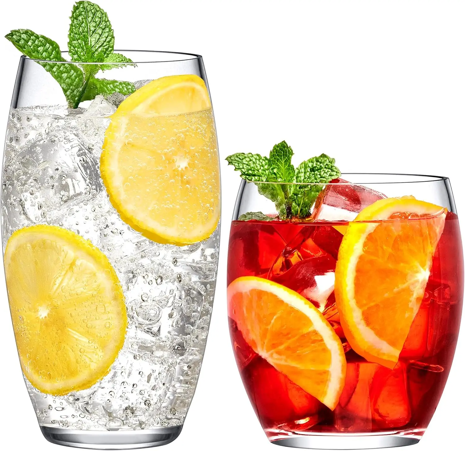 

- Fraternity - 12-Ounce and 16-Ounce Plastic Tumblers (Set of 8), Plastic Drinking Glasses, All-Clear