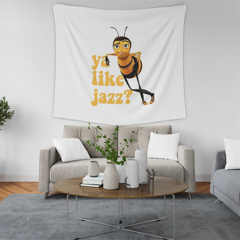 Gaslight Gatekeep Girlboss You Like Jazz Bee Movie Funny Meme Tapestry Wall Hanging Art for Bedroom Living Room Decor College