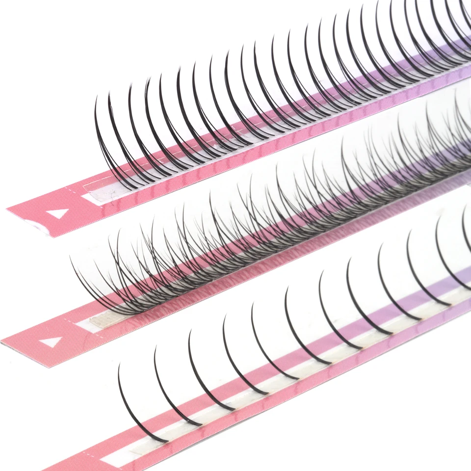 THINKSHOW A/M Shape Fish Tail Cluster Eyelashes Extension Fans Spikes Lash Natural Fluffy False Eyelashes DIY Eye Makeup Lashes