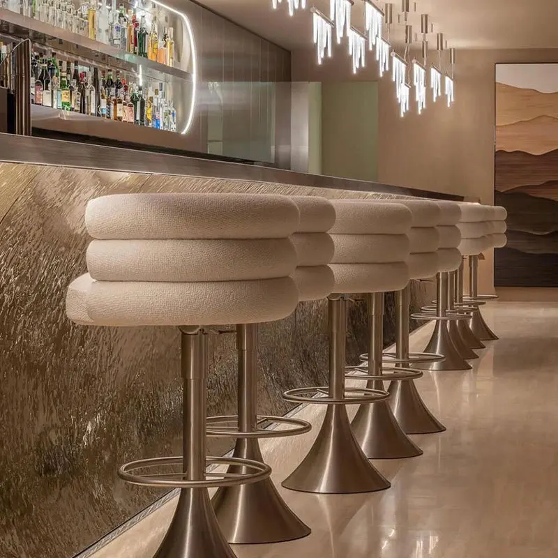 Modern Bar Chair Lift Backrest Premium Home Island Kitchen High Stool