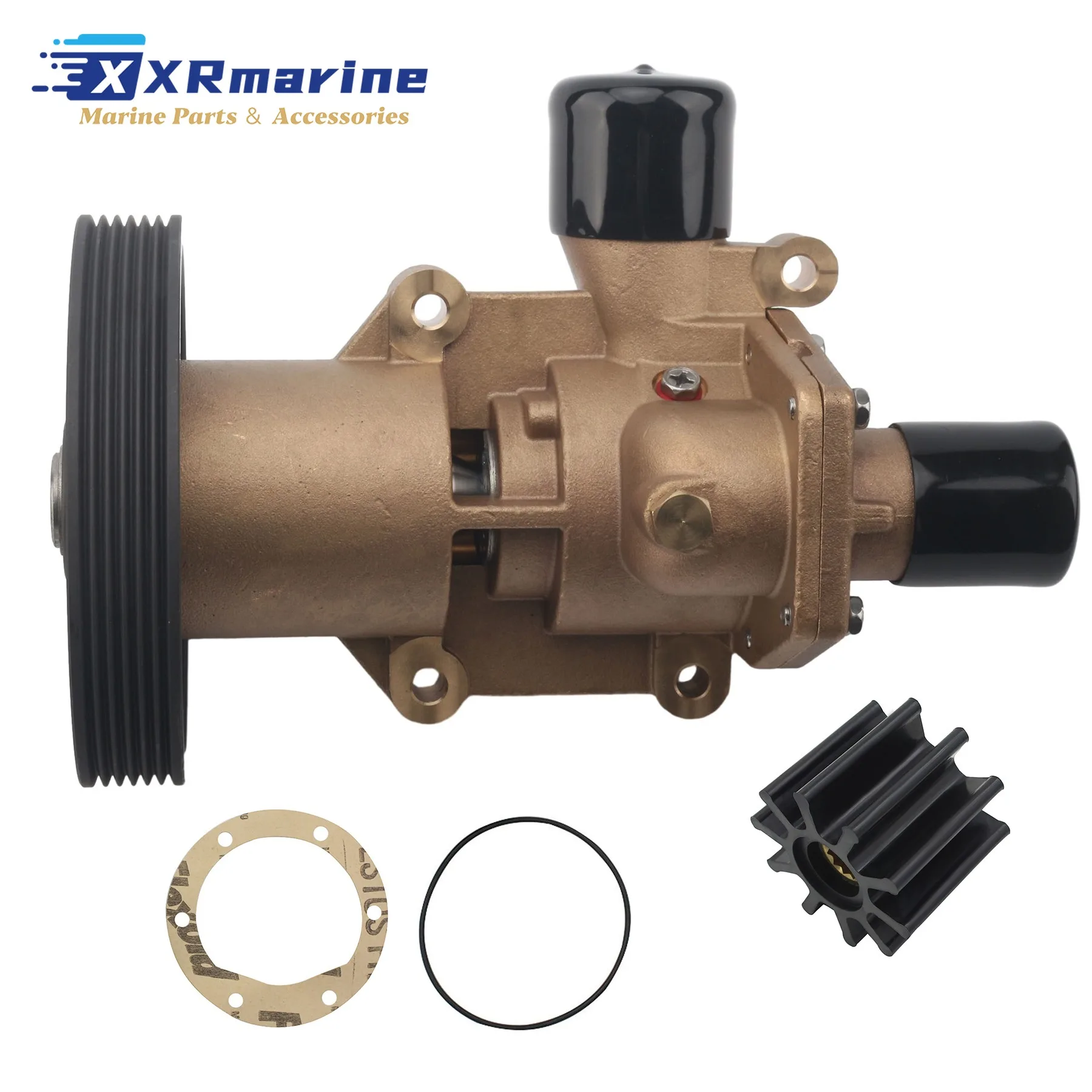 

Sea Water Pump w/ Impeller Kit 17937-0001 Fits for Volvo Penta Marine Pumps D4-210 D4-225 D4-260 D4-300 Replaces 50384-8000