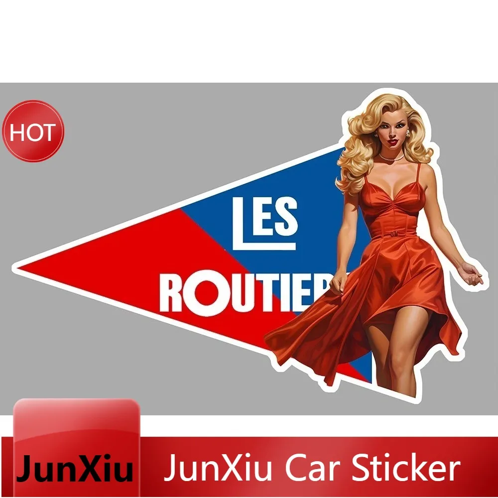 Vinyl Decal Truckers Pinup Sexy Truck Waterproof UV Resistant For Helmet Weatherproof Easy Peel Helmet Decoration