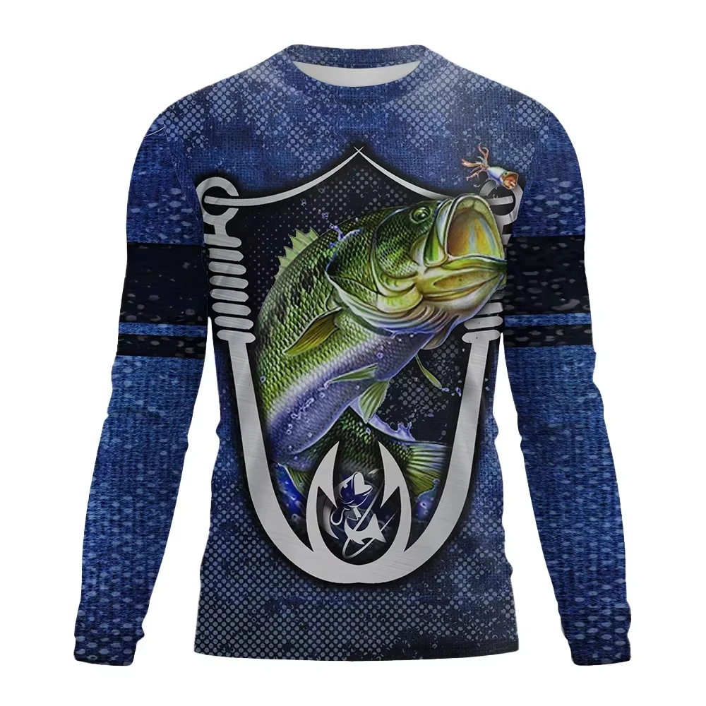 Angler Freshwater Fish Graphic Long Sleeve Fishing Jersey Family Matching Outdoor Casual Daily Wear Stylish Printed Tee Shirt