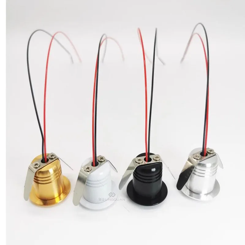 Lampu Tabung LED Langit-langit Tertanam 20MM Lampu Sorot Kecil DC12v/85-265V untuk Kabinet Etalase Rumah Hotel