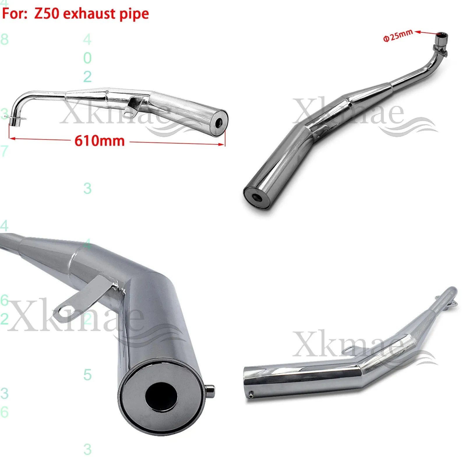 Motorcycle Exhaust Muffler Modified Exhaust Pipe for Mini Trail Monkey Bike Z50 Z50J Z50R Z50A