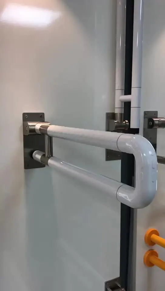 مساند للذراعين للمرحاض بقبضة غير قابلة للانزلاق، قضبان أمان واقية، سهلة التركيب لمستخدمي المعاقين المسنين لاستخدام الحمام #2