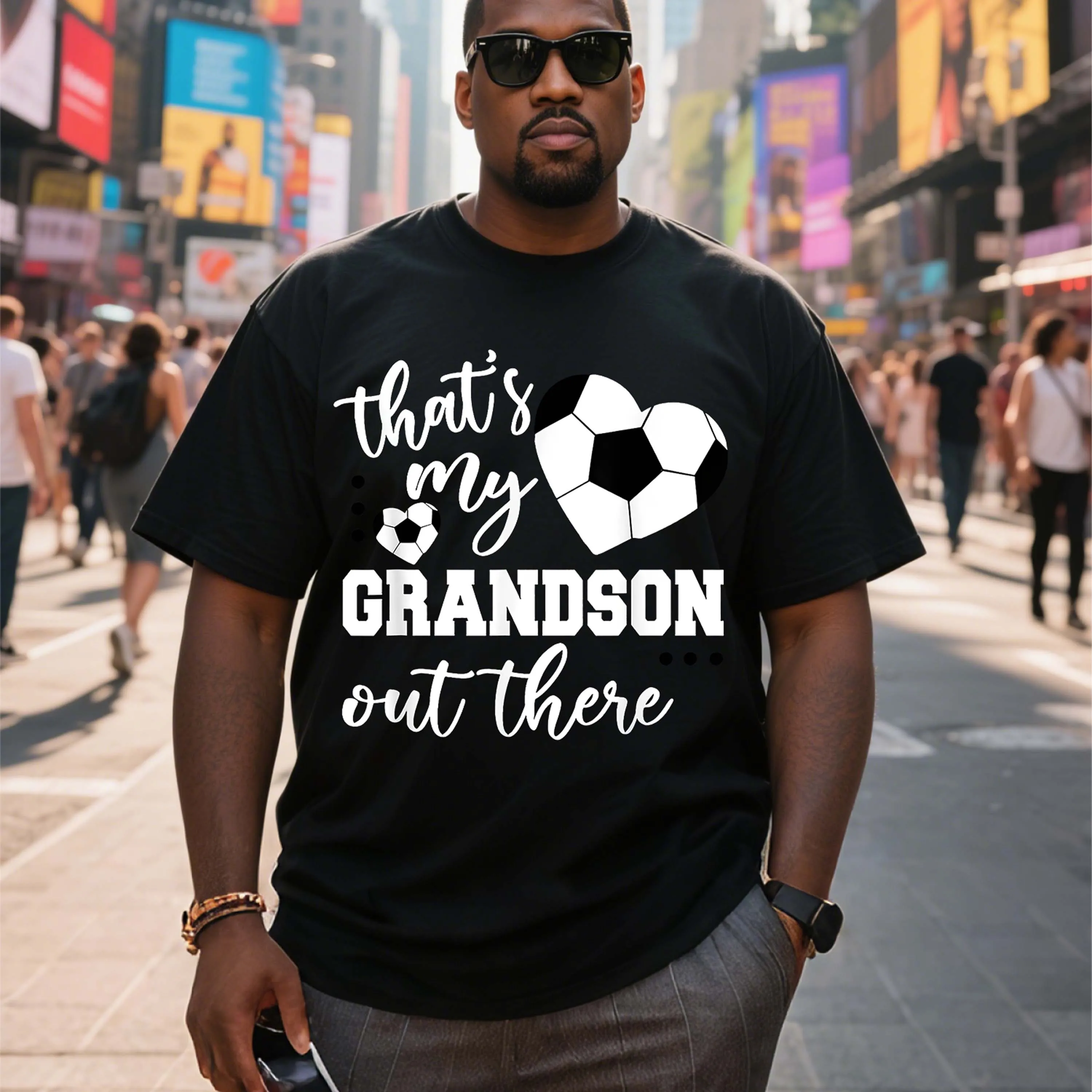 

Plus Size Men's T-Shirt, Black Pure Cotton Crew Neck, Suitable for Outdoor Wear in Spring and Summer, Casual and Comfortable