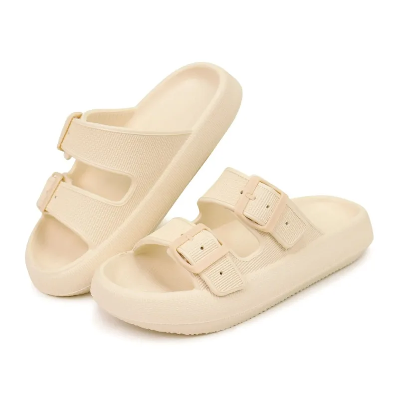 Asgard صنادل أرضية الصيف للنساء موضة لينة سحابة نعال شاطئ مع مشبك مزدوج 2025 جديد الراحة إيفا الشرائح المسطحة #6