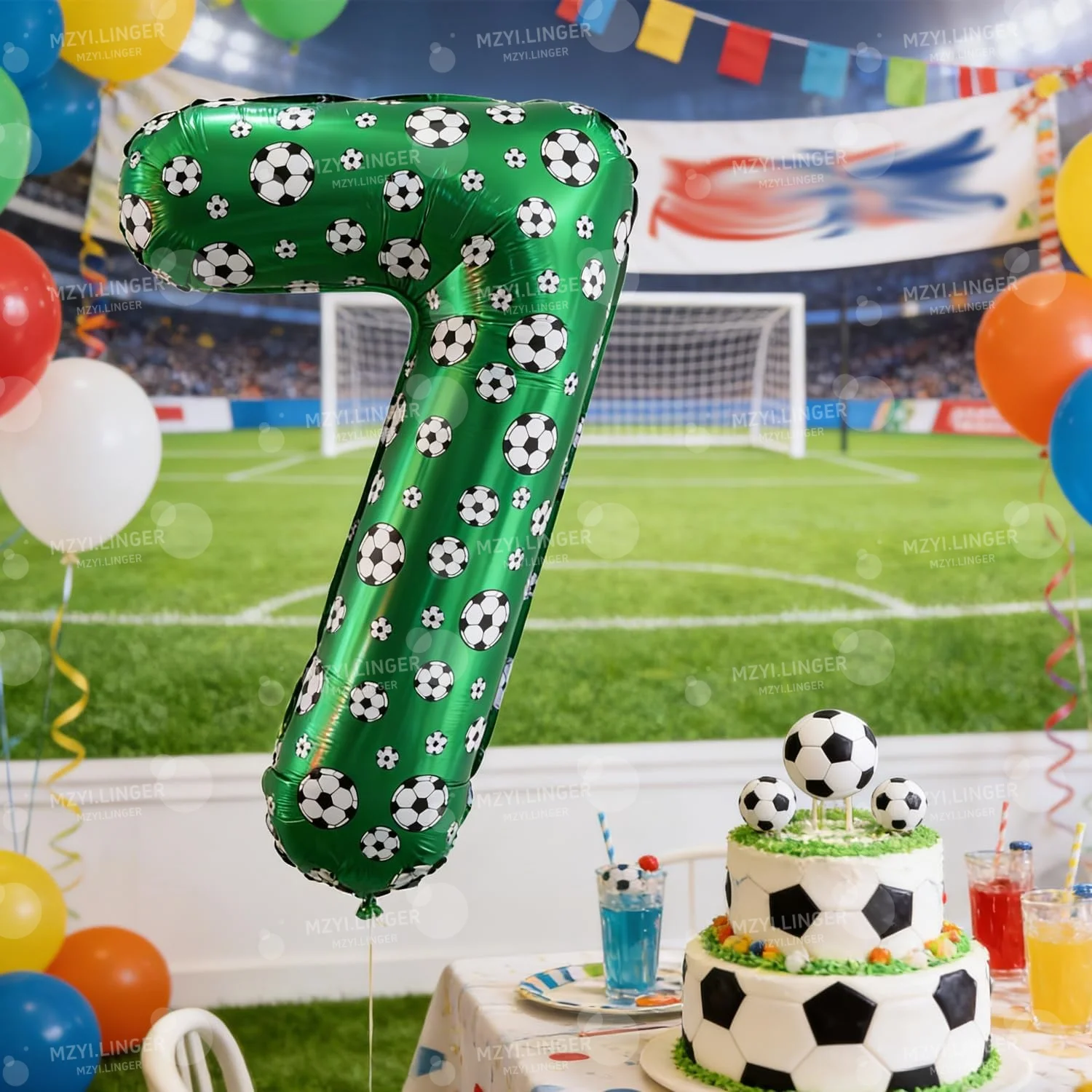40-Zoll-Fußball-Druck-Digitalballon, Fußball-Druck-Geburtstagsparty-Dekoration, Wettbewerbsstandort-Layout, Digitalballon 0-9 – Detail 7