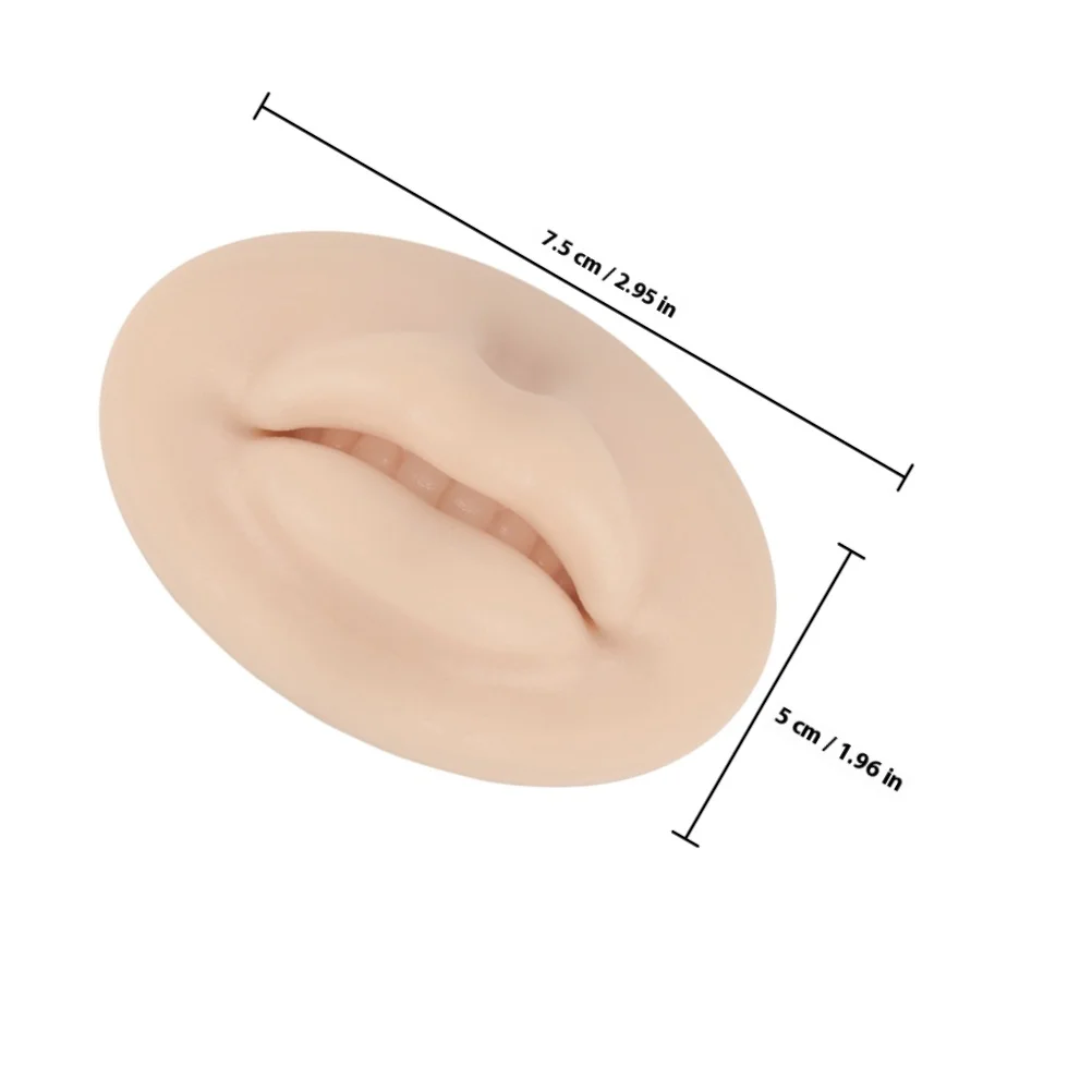 المهنية سيليكون ممارسة الشفاه ثلاثية الأبعاد نسيج واقعي على الوجهين لمحاكاة الوشم وثقب الإدراج السلس