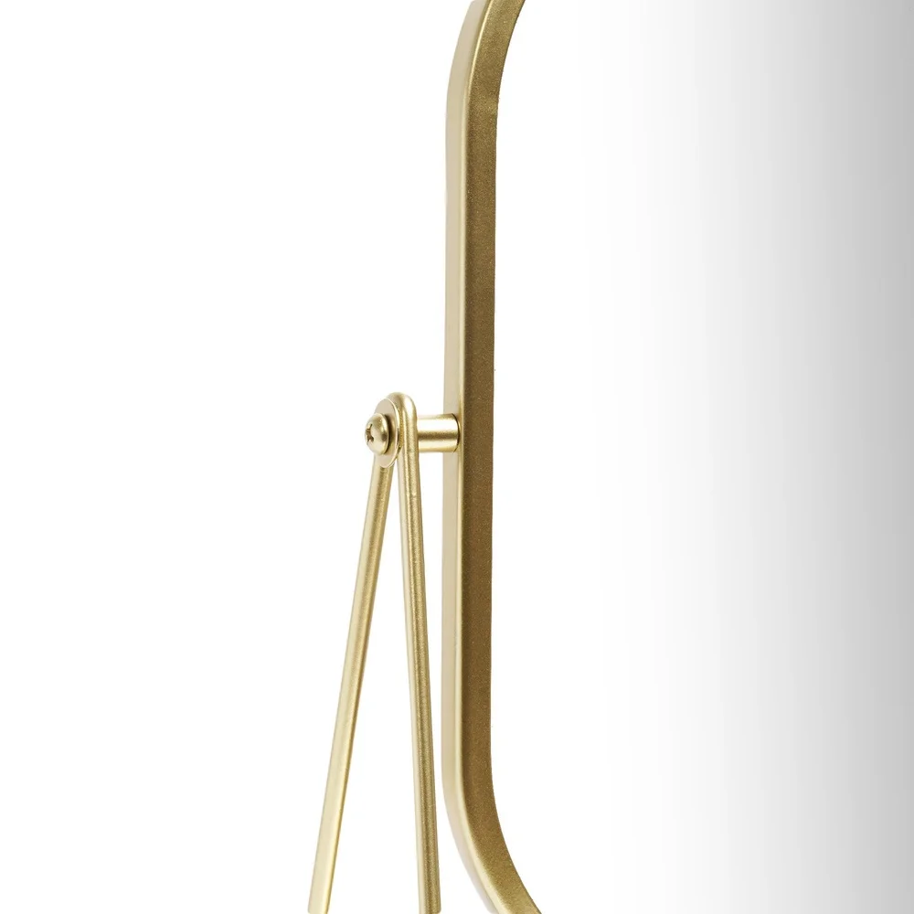 Moderner goldener Tischspiegel, langlebiger Schminkspiegel, verstellbare Neigung, perfekte Make-up-Pflege, Heimdekoration, schicker Akzent