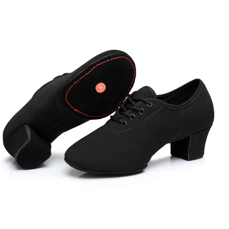 女性のラテンダンスシューズ子供のためのレディース社交ラテンタンゴモダンダンスシューズ男性サルサトレーニングシューズ 3.5/5 センチメートルヒール