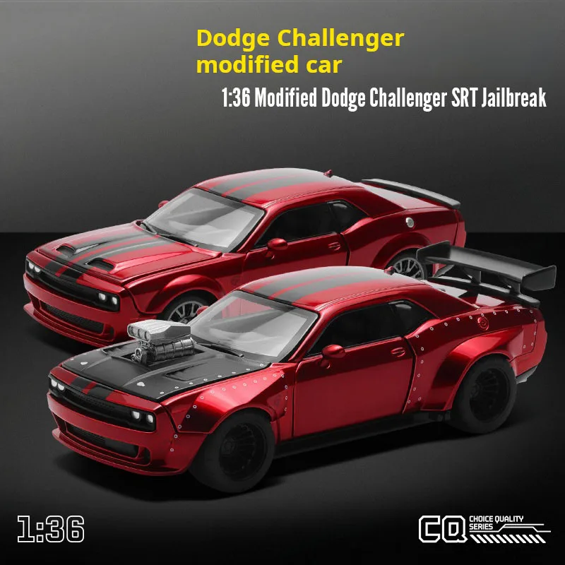 

1:36 Dodge Challenger для CCASRT Hellcat, собранная модифицированная модель игрушечного автомобиля для мальчиков, детская литая под давлением металлическая коллекция без колес, подарок