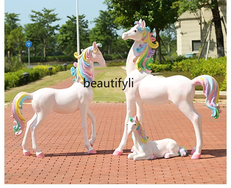 FG52Large Cartoon Ornaments Outdoor GRP Sculpture Amusement Park Forest Wedding Celebration Decoration