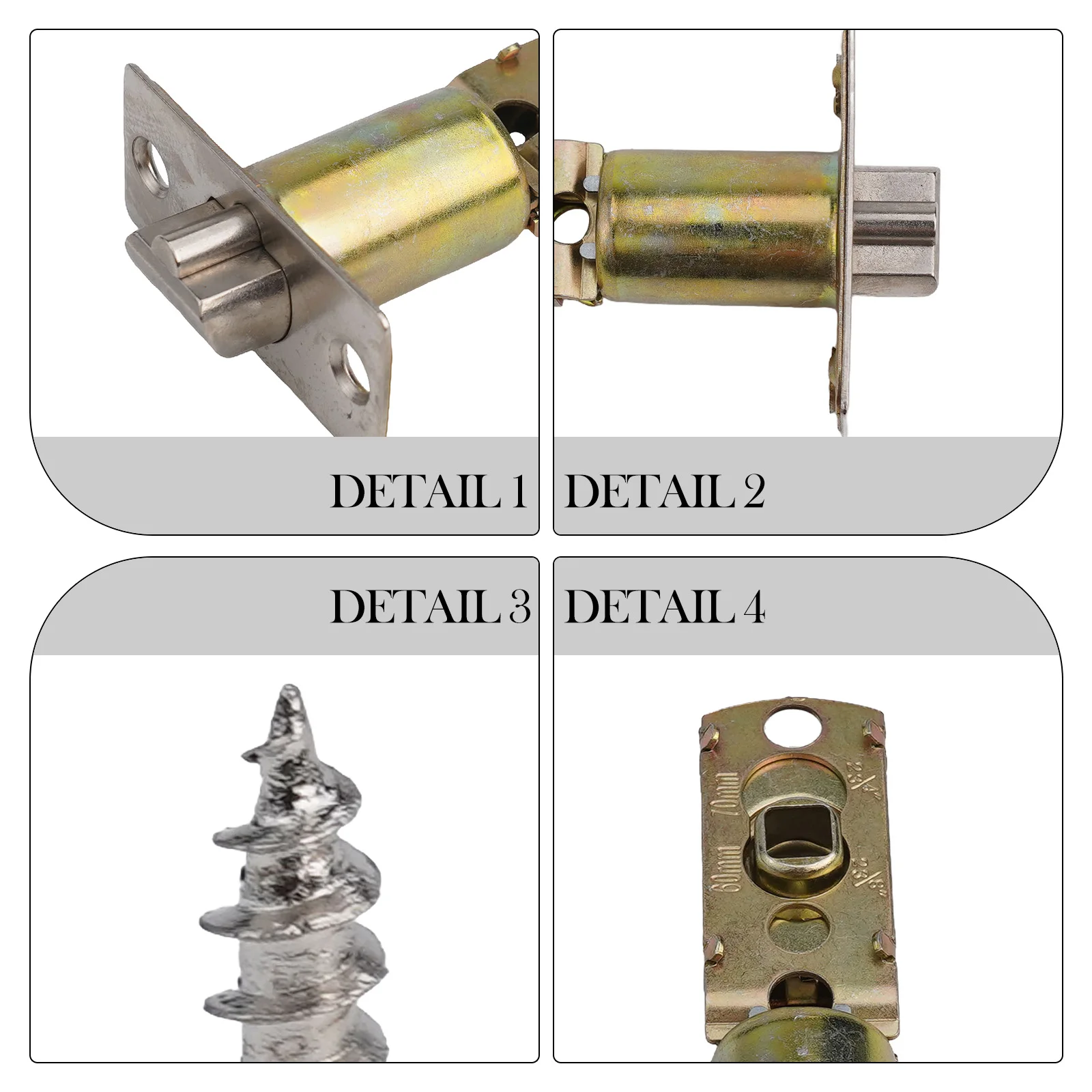 New Lock Latch Passage Latch Lockbody Three-bar Type 304 Stainless Steel Bathroom Lock Core Bathroom Privacy Lock