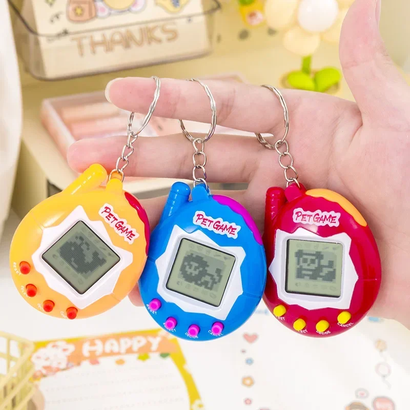 

2026 New Cross-Border Electronic Pet Machine Virtual Retro Handheld Game Keychain Children's Toy Gift Luminous Toys