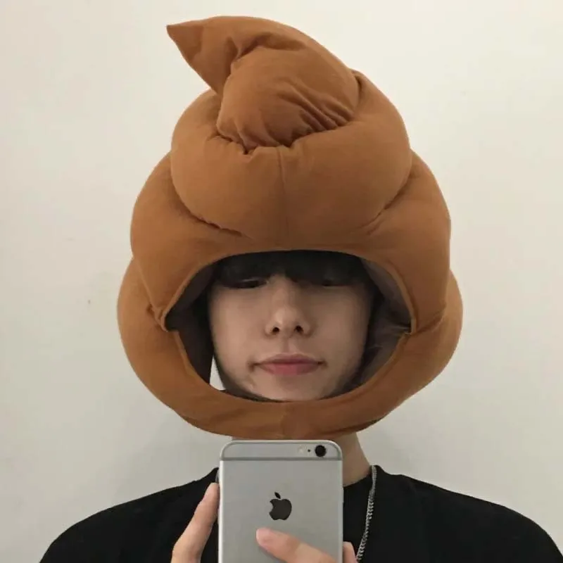 

Cute and warm poop headband, funny sand sculpture, funny poop hat, cartoon selling cute poop hat