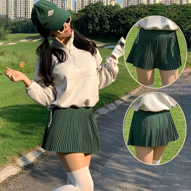 Nowa spódnica golfowa Multi Reason dla kobiet Plisowane spodenki z wysokim stanem Damska spódnica golfowa Sportowa spódnica z podszewką w kształcie litery A i wewnętrznymi spodenkami