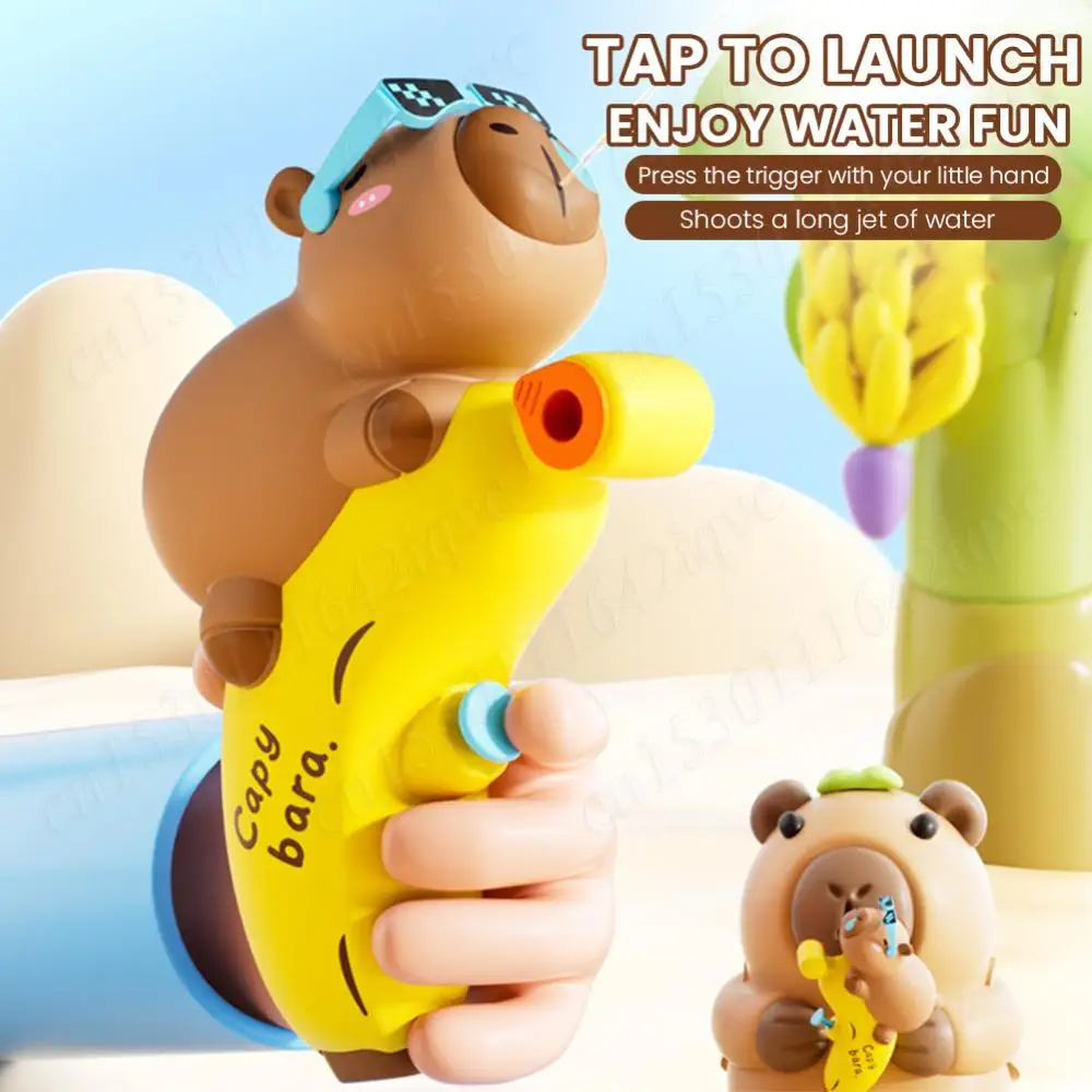 5/2 Stuks Capybara Waterpistool Speelgoed Lekvrij Druk Sprinkler Speelgoed Leuke Cartoon Waterpistool Outdoor Strand Waternevel Squirter games