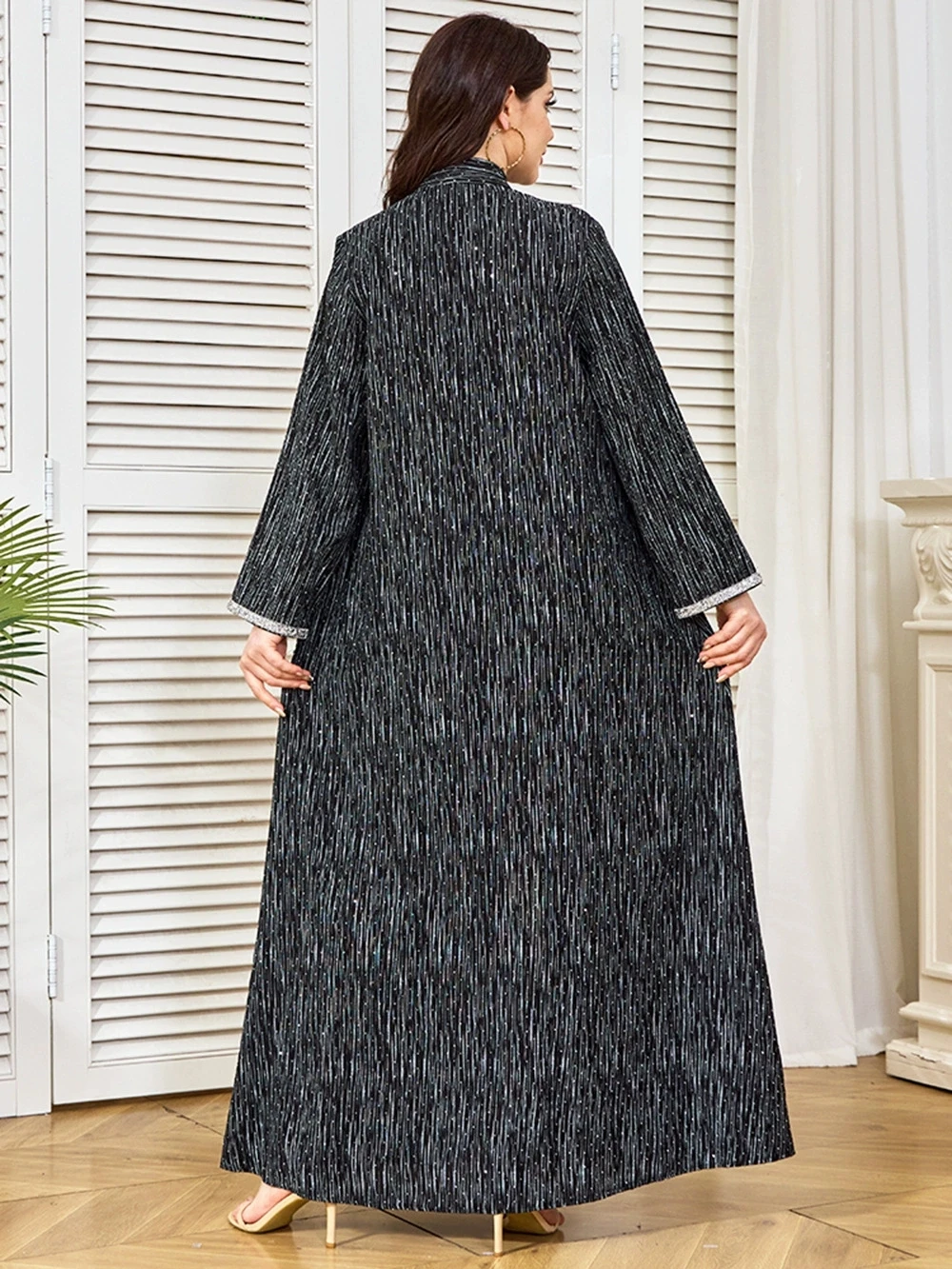 Ramadán de Oriente Medio bata musulmana de lujo bata de moda vestido largo de mujer nuevo conjunto de diamantes vestido de manga larga vestido de mujer