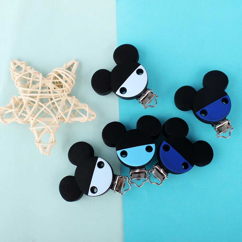 2Pcs/lot Silicone Beads Clips Cute Animal Cartoon Shape Focal Beads For Jewelry Making DIY Chain Accessories Bead Pen Decoration