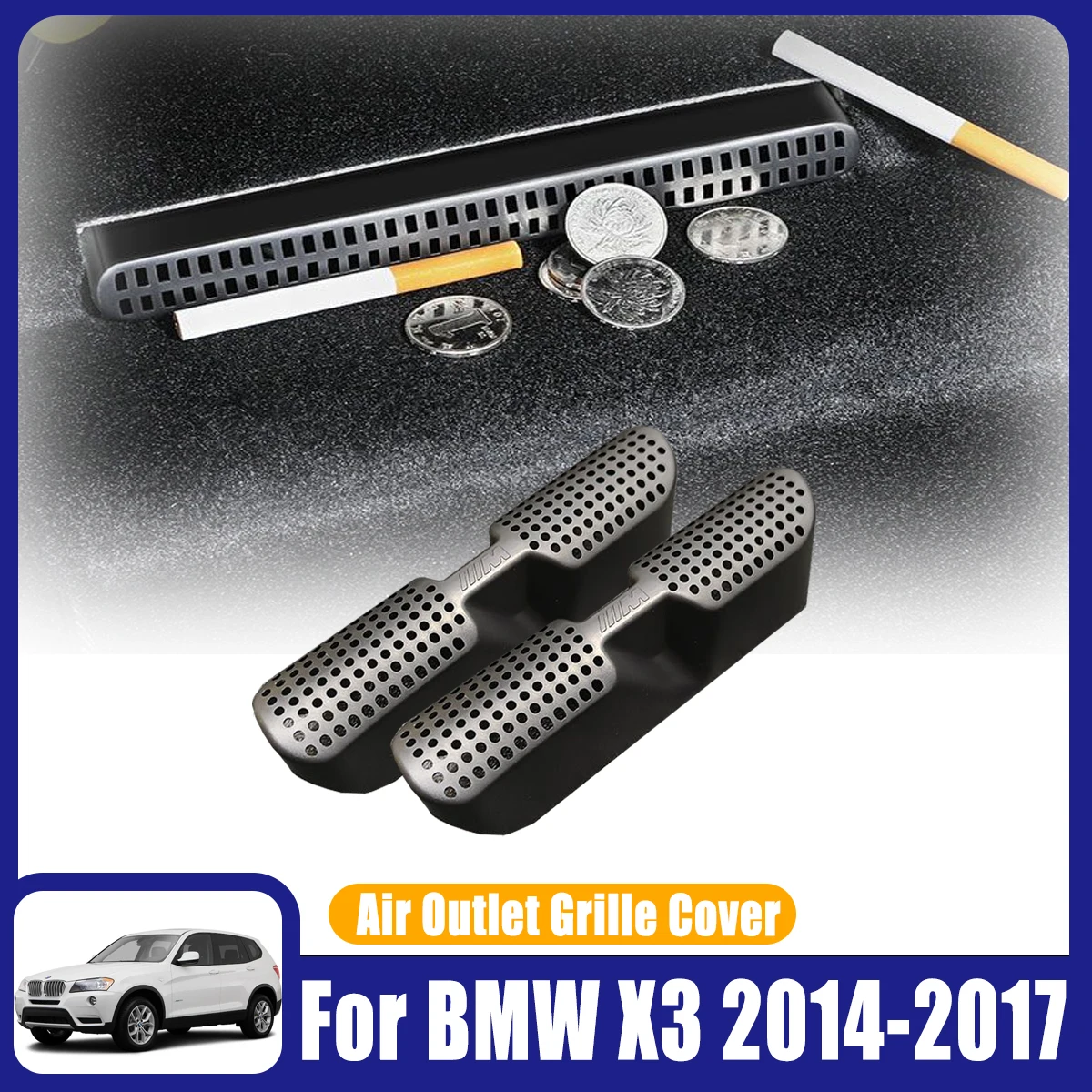 

For BMW X3 2014 2015 2016 2017 Car Accessories Under-Seat Air Vent Outlet Covers Protector Anti Debris Anti-blocking Conditioner